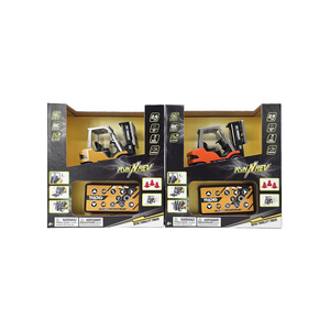 Nouveauté : chariot élévateur miniature en métal écologique 1:64 rechargeable avec télécommande, lumières et son - Product Image 1