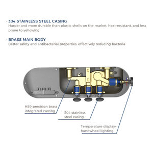 Juego <span class=keywords><strong>de</strong></span> <span class=keywords><strong>ducha</strong></span> <span class=keywords><strong>de</strong></span> lluvia fría y caliente <span class=keywords><strong>Columna</strong></span> <span class=keywords><strong>de</strong></span> <span class=keywords><strong>ducha</strong></span> <span class=keywords><strong>de</strong></span> baño con grifo expuesto montado en la pared <span class=keywords><strong>de</strong></span> estilo europeo - Product Image 6