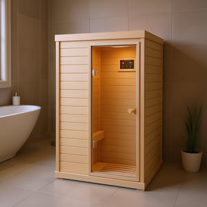 Mini Sauna de Infrarrojos Lejanos Hemlock para Interiores con Puerta Derecha y Conexión a la Red 220-240V - Product Image 2
