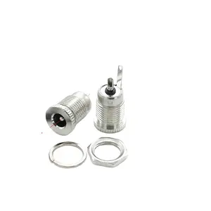 DC-0995A/10A DC Power Jack Socket Perempuan Panel Mount Connector Adapter Logam DC099 Lubang Terbuka 11MM 5.5*2.1 5.5*2.5