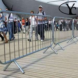 YC High Securitycrowd Clôture en acier soudé temporaire Poteaux de barrière de file d'attente en métal professionnel Clôture de contrôle des foules économique - Product Image 6