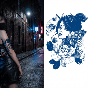 Long Lasting Plant Juice <strong>Tattoo</strong>, Waterproof Anti Friction, <strong>Vintage</strong> Totem Half Sleeve <strong>Tattoo</strong> for Male - Product Image 2