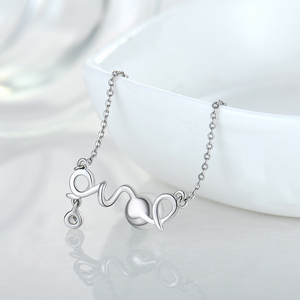 Wholesale Custom Trendy Women Rhodium Plated 925 Sterling Silver Real Dainty <strong>Pearl</strong> <strong>Necklace</strong> - Product Image 3