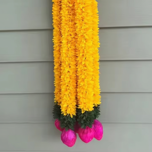 มาลัยดอกไม้ดอกมะลิสำหรับตกแต่งเวทีงานแต่งงานอินเดียใต้ตกแต่งเวทีตกแต่งเพดานวัดเจ้าสาวงานเลี้ยงธีมงานปาร์ตี้ - Product Image 1