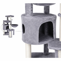 Arbre à chat multi-niveaux en peluche et sisal pour la vente en gros