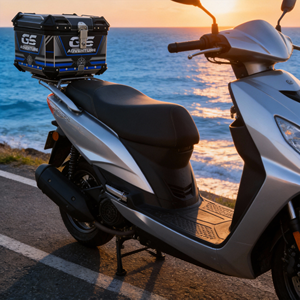 กล่องท้ายมอเตอร์ไซค์อะลูมิเนียม 45 ลิตร กล่องแข็ง กล่องท้ายรถมอเตอร์ไซค์ กันน้ำ พร้อมพนักพิง ถอดประกอบได้รวดเร็ว สำหรับการเดินทางท่องเที่ยวประจำวัน - Product Image 5