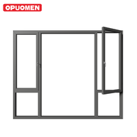 Fenêtres à battants modernes en verre trempé double, cadre en alliage d'aluminium, horizontales, pour chambre à coucher, salon, villas résidentielles