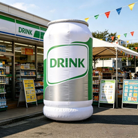 Présentoir Gonflable Personnalisé pour Bouteilles et Canettes avec Éclairage LED pour Publicité Extérieure, Fêtes, Boîtes de Nuit et Décoration de Stands