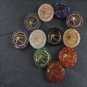Dôme d'orgone en améthyste fait main, symbole Arbre de Vie, artisanat en pierres semi-précieuses pour la guérison Reiki - Product Image 5