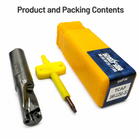 Foret multifonction indexable TCAP 3.25D avec plaquette remplaçable pour machine de fraisage CNC, outil de travail des métaux, refroidissement interne