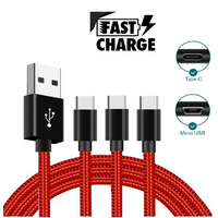 Cable de Datos USB Tipo C de Carga Rápida, 1m 60W, Trenzado de Nailon Resistente para Teléfono