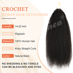 <span class=keywords><strong>Extension</strong></span> per <span class=keywords><strong>Capelli</strong></span> Umani Kinky Curly Originea per Treccine all'Uncinetto, Pre-Separate, Morbide, con Effetto Piumato, Mini Twist - Product Image 2