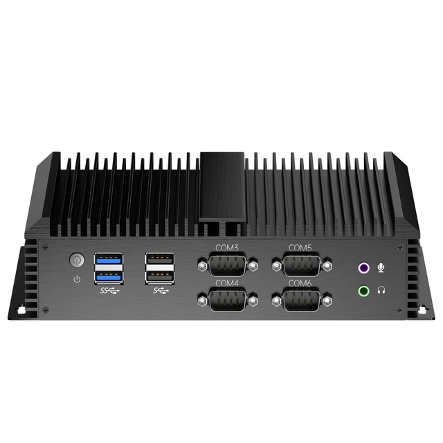ODM OEM I3-8130U/i5-7200U/i5-8250U/I7-8550u Fanless Industrial Mini PC DDR4 RAM 2*Intel LAN 6*COM Supports 4G Windows WiFi HDD