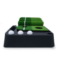Entraînement Acajou Retour de balle automatique Type de tapis d'exercice intérieur/extérieur Putting Green Golf Putter Trainer