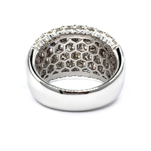 Chine Whosale Fine Jewelry Mariée Design 18k Solide Or Blanc Véritable Diamant Bijoux Grande Bague De Mariage D'éternité Pour Les Femmes - Product Image 3