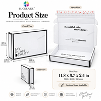 Boîtes d'emballage personnalisées avec logo, en carton ondulé, avec bande adhésive à déchirer pour l'expédition de produits de beauté et de soins de la peau en e-commerce