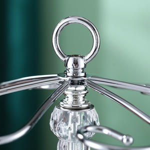 Support à verres à vin en cristal avec design sur pied, forme ronde, style classique durable pour mariage JH-209 - Product Image 5