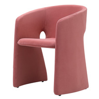 Chaise de salle à manger de style moderne, chaise en velours en forme d'éponge, chaise de négociation pour hôtel, restaurant, café