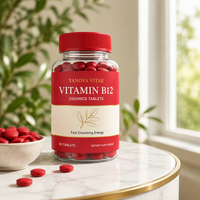 Comprimés de Vitamine B12 2500mcg pour Adultes – Complément Santé à Absorption Rapide, Booster d'Énergie, Sans Gluten, Soutien Immunitaire Naturel
