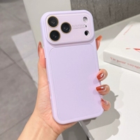 Coque de téléphone en silicone souple couleur bonbon tendance avec grande fenêtre pour appareil photo, cadre de protection surélevé pour appareil photo, antichoc pour iPhone 18 Pro Max