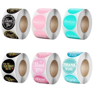 Rollos de Etiquetas Adhesivas Personalizadas Multicolores y con Estilo, Etiquetas de Agradecimiento para Envolver Regalos de Navidad - Product Image 6