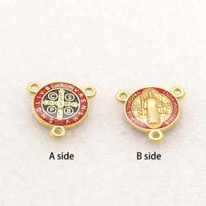 2 Color Esmalte Navidad Cruz Medalla Medallas De San Benito Spirit Gifts - Product Image 3