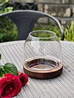Ensemble de vases à fleurs en verre ronds transparents modernes pour décoration de table de salon et de maison de fête de mariage