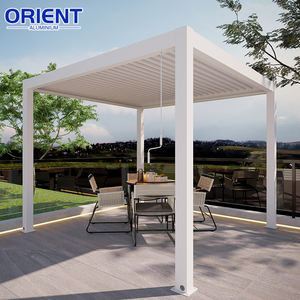 Pérgola de Techo con Aspersores de Aluminio Motorizados, Pérgola de Jardín con Protección Solar, Pérgola de Techo con Revestimiento de Aluminio Impermeable para Exteriores - Product Image 4