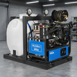New 4000 PSI 4 GPM E-Start Engine Hot Water Pressure <b>Washer</b> Skid Mounted with 175 Gal Tank - Product Image 2