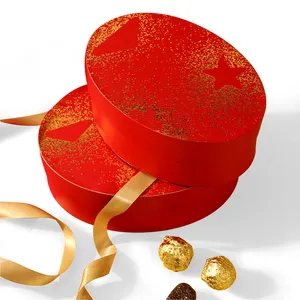 Caja de regalo de embalaje de chocolate de Navidad de forma especial de papel personalizado de Año Nuevo