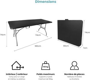 Nhà Máy Di Động Bán Hàng Trực Tiếp Đảng Bàn Và Ghế Có Thể Điều Chỉnh Gấp Bảng Hình Chữ Nhật Nhựa Di Động Gấp Bảng - Product Image 5