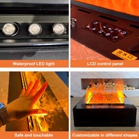 Pas cher Décor Flamme 3D Led Lumière Atomisation Eau Vapeur Feu Électrique Insert Vapeur Cheminée