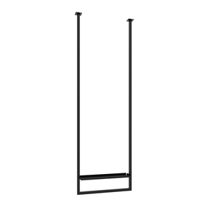 Toallero de Baño Moderno y Simple, Tipo Colgante de Techo, con Estante de Almacenamiento de Hierro Negro, Fácil Instalación - Product Image 2