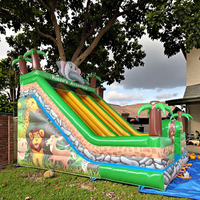 Yibei Château gonflable commercial de luxe intérieur/extérieur en PVC écologique avec toboggan et souffleur 5x7m EN14960