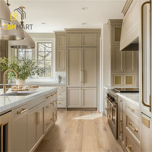 خزانة cbmmmt بتصميم وحدات كاملة من الخشب الصلب طقم خزانات مطبخ - Product Image 2