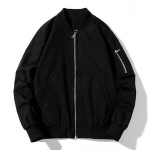 Autumn Trendy Unisex Custom School Uniform Workwear Logo Solid Color Stand Collar <strong>Trench</strong> <strong>Coat</strong> Zipper Casual for Flight Jacket - Product Image 6