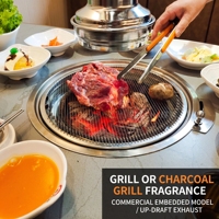 Grand barbecue coréen en acier inoxydable n°330 pour la cuisson commerciale en restaurant