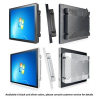 Moniteur tactile industriel 12,1''/15'' avec écran haute luminosité, large plage de température, entrée VGA, type ordinateur embarqué