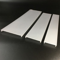Diffuseur de lumière LED en extrusion plastique personnalisé, fabriqué en polycarbonate PC satiné givré, largeur 35, 50, 75 mm