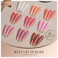 JTING Nouveau Design 9 Couleurs Gel Constructeur Effet Gelée Sans HEMA ni TPO Gel d'Extension d'Ongles Vernis à Ongles OEM Gel Constructeur Semi-Solide Thixotrope