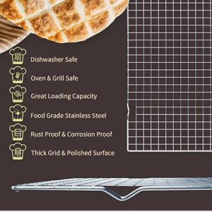 <span class=keywords><strong>Disposable</strong></span> Retângulo Forma <span class=keywords><strong>Baking</strong></span> <span class=keywords><strong>Dish</strong></span> com fio de aço inoxidável Home-Use Compatível Cake Pans Pão Refrigeração Rack para tortas Bolos - Product Image 2