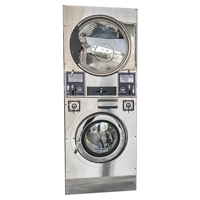 washing machines and drying machines Coin Operate Washer And Dryer for Laundromat Self Service