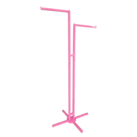 Portant de présentation de vêtements commercial à double poteau en métal épaissi pour magasin de vêtements