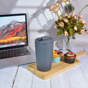 Gobelet en Fibre de Paille de Blé Personnalisé avec Logo, 500 ml, Réutilisable, Incassable, Écologique, Sans BPA, avec Couvercle, pour Camping, Café, Bière - Product Image 4