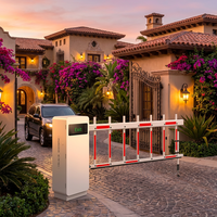 Barrière de parking intelligente DC24V sans balais, vitesse réglable 1,2-6s, moteur 200W, bras droit 6M avec affichage LED