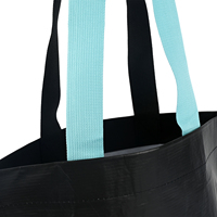 Sac de courses en RPET laminé à grande capacité avec logo personnalisé, sac de courses réutilisable écologique recyclé, sac fourre-tout non tissé