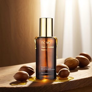 ขวดปั๊มโลชั่นแก้วสีชาขนาด 100 มล. 120 มล. 150 มล. บรรจุภัณฑ์เครื่องสำอางสุดหรู ขวดบรรจุเอสเซนส์ โทนเนอร์ ครีม ขวดบำรุงผิว หัวปั๊มสีทอง - Product Image 2