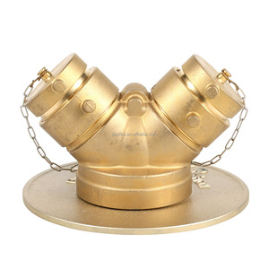 Raccord de tuyau d'incendie en laiton Siamese Connections, homologué pour la protection incendie, pour connexion aux conduites de pompier - Product Image 2