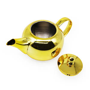 Минималистичный золотой чайник 500 мл/1 л/1,5 л, небольшой японский чайник, кофейник из нержавеющей стали для арабского кофе, прочный, экологичный - Product Image 4