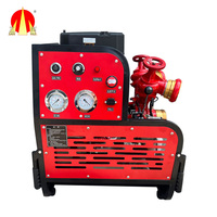 Pompe à incendie portative mini ultra-légère 1,5 pouces 4 temps 2,5 CV, 55 m de hauteur de refoulement, 9 kg, kit de pièces de rechange gratuit, haute pression pour la lutte contre l'incendie